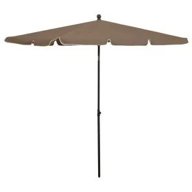 Garden umbrella with taupe gray pole 210x140 cm by vidaXL, Umbrellas - Ref: Foro24-315546, Price: 39,98 €, Discount: %