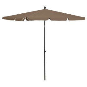 Gartenschirm mit taupegrauer Stange 210x140 cm von vidaXL, Sonnenschirme - Ref: Foro24-315546, Preis: 40,69 €, Rabatt: %