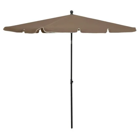 Sombrilla de jardín con palo gris taupe 210x140 cm de vidaXL, Sombrillas - Ref: Foro24-315546, Precio: 39,95 €, Descuento: %