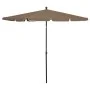 Sombrilla de jardín con palo gris taupe 210x140 cm de vidaXL, Sombrillas - Ref: Foro24-315546, Precio: 39,95 €, Descuento: %