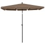 Garden umbrella with taupe gray pole 210x140 cm by vidaXL, Umbrellas - Ref: Foro24-315546, Price: 40,69 €, Discount: %