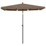 Sombrilla de jardín con palo gris taupe 210x140 cm de vidaXL, Sombrillas - Ref: Foro24-315546, Precio: 39,95 €, Descuento: %