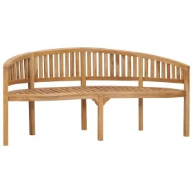 Solid teak wood banana bench 180 cm by vidaXL, garden benches - Ref: Foro24-310494, Price: 298,31 €, Discount: %