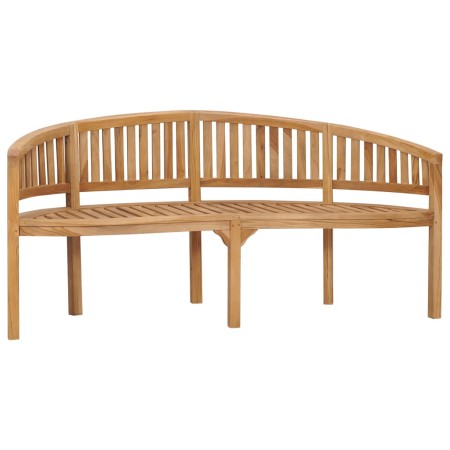 Bananenbank aus massivem Teakholz, 180 cm von vidaXL, Gartenbänke - Ref: Foro24-310494, Preis: 321,57 €, Rabatt: %