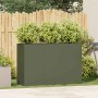 Jardinera de acero laminado en frío verde oliva 120x40x80 cm von , Töpfe und Pflanzgefäße - Ref: Foro24-860720, Preis: 148,64...