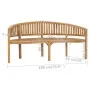 Bananenbank aus massivem Teakholz, 180 cm von vidaXL, Gartenbänke - Ref: Foro24-310494, Preis: 302,52 €, Rabatt: %