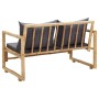 Banco de jardín con cojines 115 cm de bambú de vidaXL, Bancos de jardín - Ref: Foro24-315597, Precio: 187,22 €, Descuento: %
