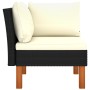 Ecksofa aus synthetischem Rattan und massivem Eukalyptusholz von vidaXL, Modulare Sofas für den Außenbereich - Ref: Foro24-31...