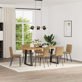 Sillas de comedor 6 unidades terciopelo marrón de , Sillas de comedor - Ref: Foro24-3315622, Precio: 264,23 €, Descuento: %
