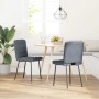 Sillas de comedor 2 unidades terciopelo gris oscuro de , Sillas de comedor - Ref: Foro24-4101081, Precio: 91,60 €, Descuento: %