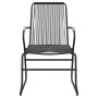 Garten-Essgruppe 3-teilig aus schwarzem PVC-Rattan von vidaXL, Gartensets - Ref: Foro24-3060273, Preis: 218,70 €, Rabatt: %