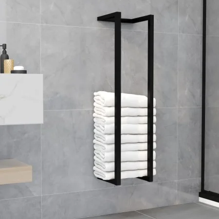 Black iron towel rack 25x20x95 cm by vidaXL, Towel racks - Ref: Foro24-325918, Price: 28,86 €, Discount: %