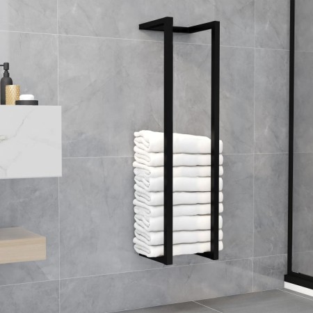 Toallero de hierro negro 25x20x95 cm de vidaXL, Toalleros - Ref: Foro24-325918, Precio: 29,78 €, Descuento: %