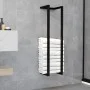 Black iron towel rack 25x20x95 cm by vidaXL, Towel racks - Ref: Foro24-325918, Price: 28,86 €, Discount: %