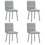 Sillas de comedor 4 unidades terciopelo gris claro de , Sillas de comedor - Ref: Foro24-3315409, Precio: 173,74 €, Descuento: %