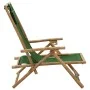 Reclining bamboo and green fabric relaxation chair by vidaXL, Garden chairs - Ref: Foro24-313027, Price: 54,52 €, Discount: %