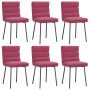 Sillas de comedor 6 unidades terciopelo rojo tinto von , Essstühle - Ref: Foro24-3315657, Preis: 272,66 €, Rabatt: %