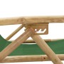 Liegender Relaxsessel aus Bambus und grünem Stoff von vidaXL, Gartenstühle - Ref: Foro24-313027, Preis: 54,46 €, Rabatt: %