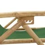 Reclining bamboo and green fabric relaxation chair by vidaXL, Garden chairs - Ref: Foro24-313027, Price: 54,52 €, Discount: %