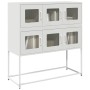 Aparador de acero laminado en frío blanco 100,5x39x107 cm by , Sideboards - Ref: Foro24-853427, Price: 138,87 €, Discount: %
