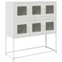 Aparador de acero laminado en frío blanco 100,5x39x107 cm by , Sideboards - Ref: Foro24-853427, Price: 138,87 €, Discount: %
