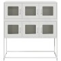 Aparador de acero laminado en frío blanco 100,5x39x107 cm by , Sideboards - Ref: Foro24-853427, Price: 138,87 €, Discount: %