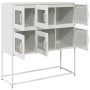 Aparador de acero laminado en frío blanco 100,5x39x107 cm by , Sideboards - Ref: Foro24-853427, Price: 138,87 €, Discount: %