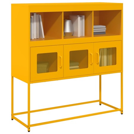 Aparador de acero laminado en frío amarillo 100,5x39x107 cm by , Sideboards - Ref: Foro24-853419, Price: 120,43 €, Discount: %