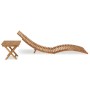 Folding sun lounger with solid teak wood table by vidaXL, Loungers - Ref: Foro24-310666, Price: 151,10 €, Discount: %