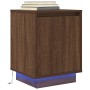 Mesilla de noche con luces LED roble marrón 38x34x50 cm von , Nachttische - Ref: Foro24-861277, Preis: 49,11 €, Rabatt: %