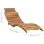 Folding sun lounger with solid teak wood table by vidaXL, Loungers - Ref: Foro24-310666, Price: 149,45 €, Discount: %