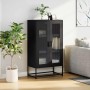 Aparador de acero negro 68x39x123 cm de , Aparadores - Ref: Foro24-853356, Precio: 141,67 €, Descuento: %