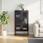 Aparador de acero negro 68x39x123 cm de , Aparadores - Ref: Foro24-853356, Precio: 141,67 €, Descuento: %