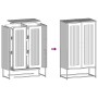 Aparador de acero blanco 68x39x123 cm by , Sideboards - Ref: Foro24-853361, Price: 176,26 €, Discount: %
