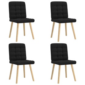 Sillas de comedor 4 unidades tela negras by , dining chairs - Ref: Foro24-3315193, Price: 205,47 €, Discount: %