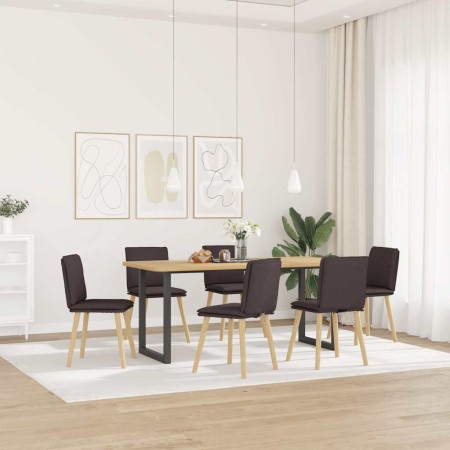 Sillas de comedor 6 unidades tela marrón oscuro by , dining chairs - Ref: Foro24-3315629, Price: 320,08 €, Discount: %