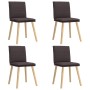 Sillas de comedor 4 unidades tela marrón oscuro von , Essstühle - Ref: Foro24-3315359, Preis: 214,34 €, Rabatt: %