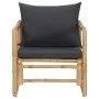 Bamboo 4-piece garden furniture set with cushions by vidaXL, Garden sets - Ref: Foro24-315601, Price: 449,64 €, Discount: %