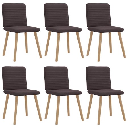 Sillas de comedor 6 unidades tela marrón oscuro von , Essstühle - Ref: Foro24-3315518, Preis: 300,10 €, Rabatt: %