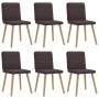 Sillas de comedor 6 unidades tela marrón oscuro von , Essstühle - Ref: Foro24-3315518, Preis: 300,10 €, Rabatt: %