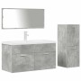 Juego muebles de baño 4 pzas madera contrachapada gris hormigón de , Muebles de baño - Ref: Foro24-3324903, Precio: 365,24 €