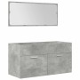 Juego muebles de baño 4 pzas madera contrachapada gris hormigón von , Badezimmermöbel - Ref: Foro24-3324903, Preis: 365,48 €,...