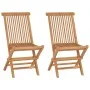 Sillas de jardín plegables 2 unidades madera maciza de teca de vidaXL, Sillas de jardín - Ref: Foro24-315441, Precio: 120,52 ...