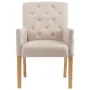 Dining chairs with armrests 4 units of beige fabric by vidaXL, dining chairs - Ref: Foro24-3058295, Price: 918,89 €, Discount: %