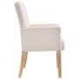 Dining chairs with armrests 4 units of beige fabric by vidaXL, dining chairs - Ref: Foro24-3058295, Price: 894,77 €, Discount: %