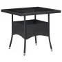 Muebles de jardín 5 piezas ratán sintético y vidrio negro de vidaXL, Conjuntos de jardín - Ref: Foro24-3058318, Precio: 363,8...
