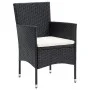 Gartenmöbel 5 Stück aus synthetischem Rattan und schwarzem Glas von vidaXL, Gartensets - Ref: Foro24-3058318, Preis: 363,70 €...