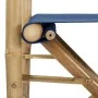 Sillas de director plegables 2 piezas bambú y tela azul de vidaXL, Sillas de jardín - Ref: Foro24-313030, Precio: 67,64 €, De...