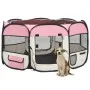 Parque de perros plegable y bolsa transporte rosa 125x125x61cm by vidaXL, Dog kennels and fences - Ref: Foro24-171011, Price:...