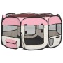 Parque de perros plegable y bolsa transporte rosa 125x125x61cm von vidaXL, Hundehütten und Zäune - Ref: Foro24-171011, Preis:...